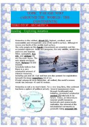 English Worksheet: Around the world : the continents : (Antartica)(8 pages)