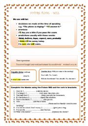 English Worksheet: future tenses