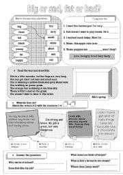 English Worksheet: ALL-in-one writing and reading activity