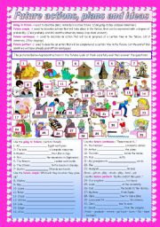 English Worksheet: Future actions, plans and ideas  - 4 future forms (editable)