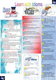 English Worksheet: Learn with Idioms ( Part 9 )