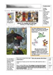 English Worksheet: Raining Cats and Dogs Plus