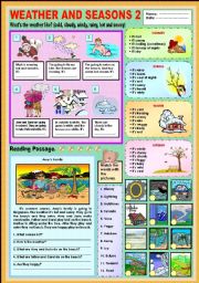 English Worksheet: Weather and seasons 2