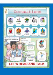 English Worksheet: Occupations:Related Conversation