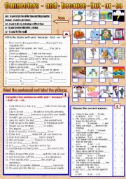 English Worksheet: Connectors  