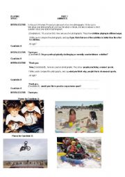 English Worksheet: FCE PAPER 5 (Speaking) PART 2 (comparing photos) INSTRUCTIONS