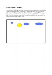 English worksheet: game- make a picture