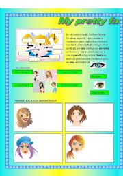 English worksheet: My pretty face!