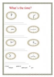 English worksheet: Whats the time?