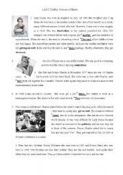 English Worksheet: LADY DIANA- Princess of Hearts      