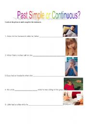 English Worksheet: Past Simple or Continuous?