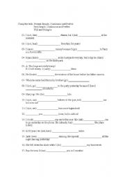 English worksheet: Verb tenses 