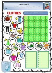 English Worksheet: CLOTHES