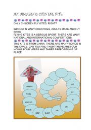 English worksheet: AN AMAZING CHINESE KITE