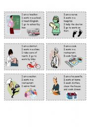 English Worksheet: jobs speaking cards (2)