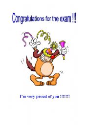 English Worksheet: CONGRATULATIONS SIGN!!!