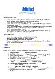 English worksheet: Geographical Uses of The