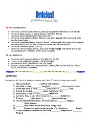 English Worksheet: Geographical Uses of The