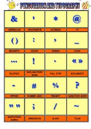  Punctuation and typography pictionary