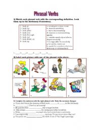 English Worksheet: PHRASAL VERBS - LOOK