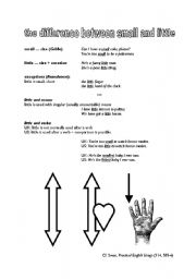 the difference between small and little