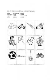 English Worksheet: toys