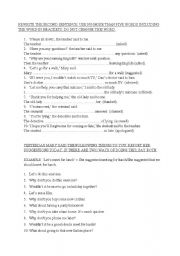 English worksheet: Indirect speech