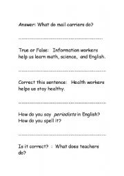 English worksheet: Jeopardy questions