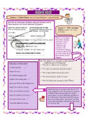 English Worksheet: Passive Voice (2 Pages)
