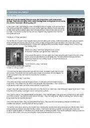 English worksheet: A howling halloween