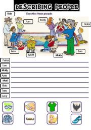 English Worksheet: Describing people