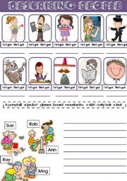 English Worksheet: Describing people 2