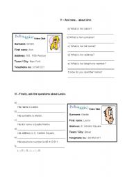 English worksheet: Me and my Friends II