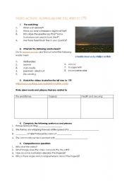English worksheet: VIDEO ACTIVITY: AUSTRALIAN FIRE TOLL RISES TO 170 
