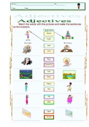 English Worksheet: Adjectives/Opposites