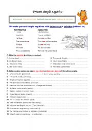 English Worksheet: Present simple negative