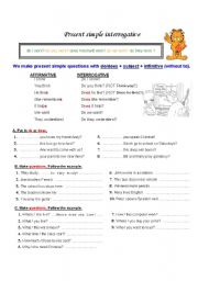 English Worksheet: Present simple interrogative