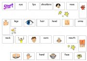 English Worksheet: Body board game