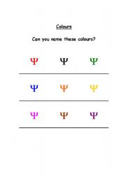 English Worksheet: PRACTISE COLOURS!11