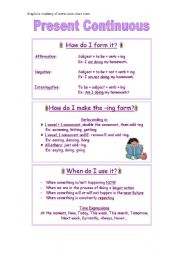 English Worksheet: Present Continuous