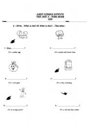 English worksheet: What is this? Or What is that?