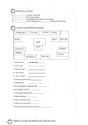 English worksheet: there is - there are - BUT