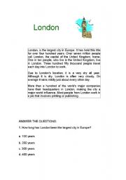 English worksheet: London