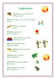 English Worksheet: English jokes