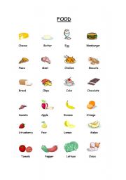 English worksheet: FOOD