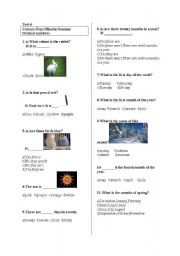 colours/days/months/seasons/ordinal numbers