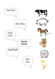 English worksheet: Animal Noises