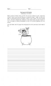 English worksheet: Saint Patricks