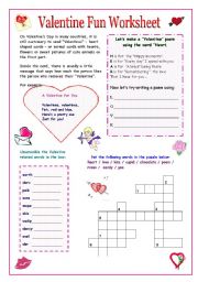 Valentine Fun Worksheet