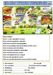 English Worksheet: In my town - giving directions